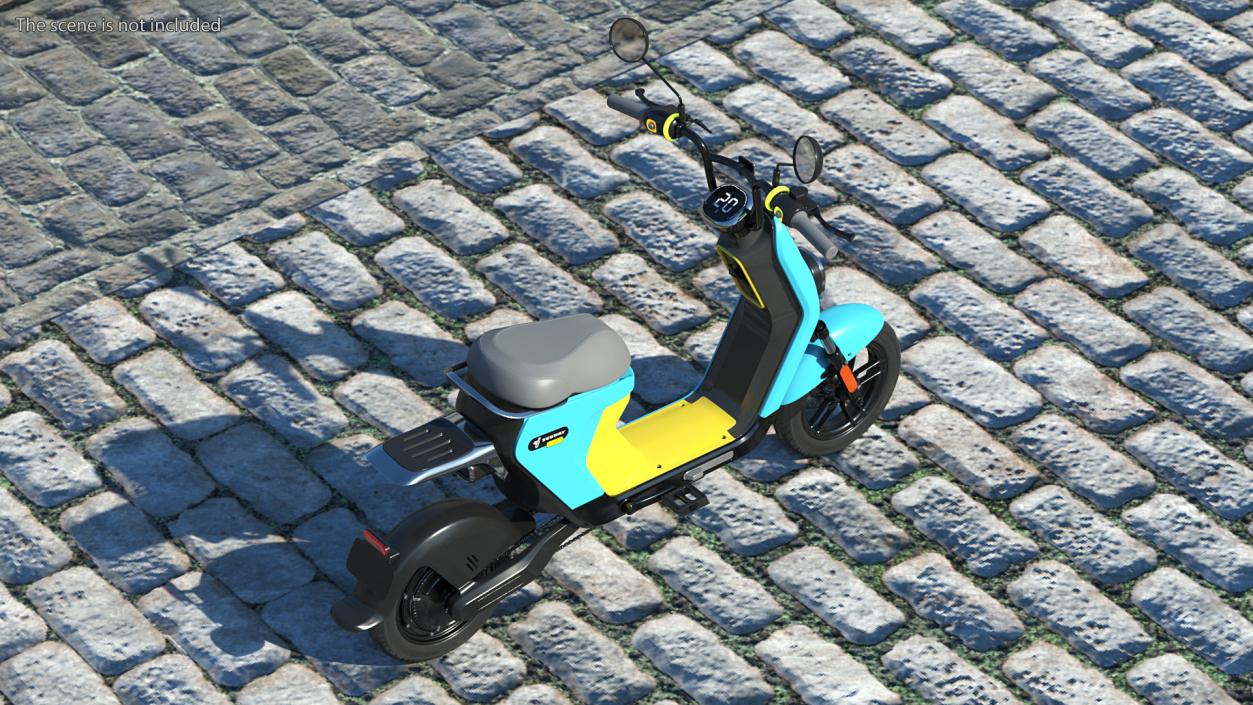 Segway eMoped C80 Blue Rigged 3D model