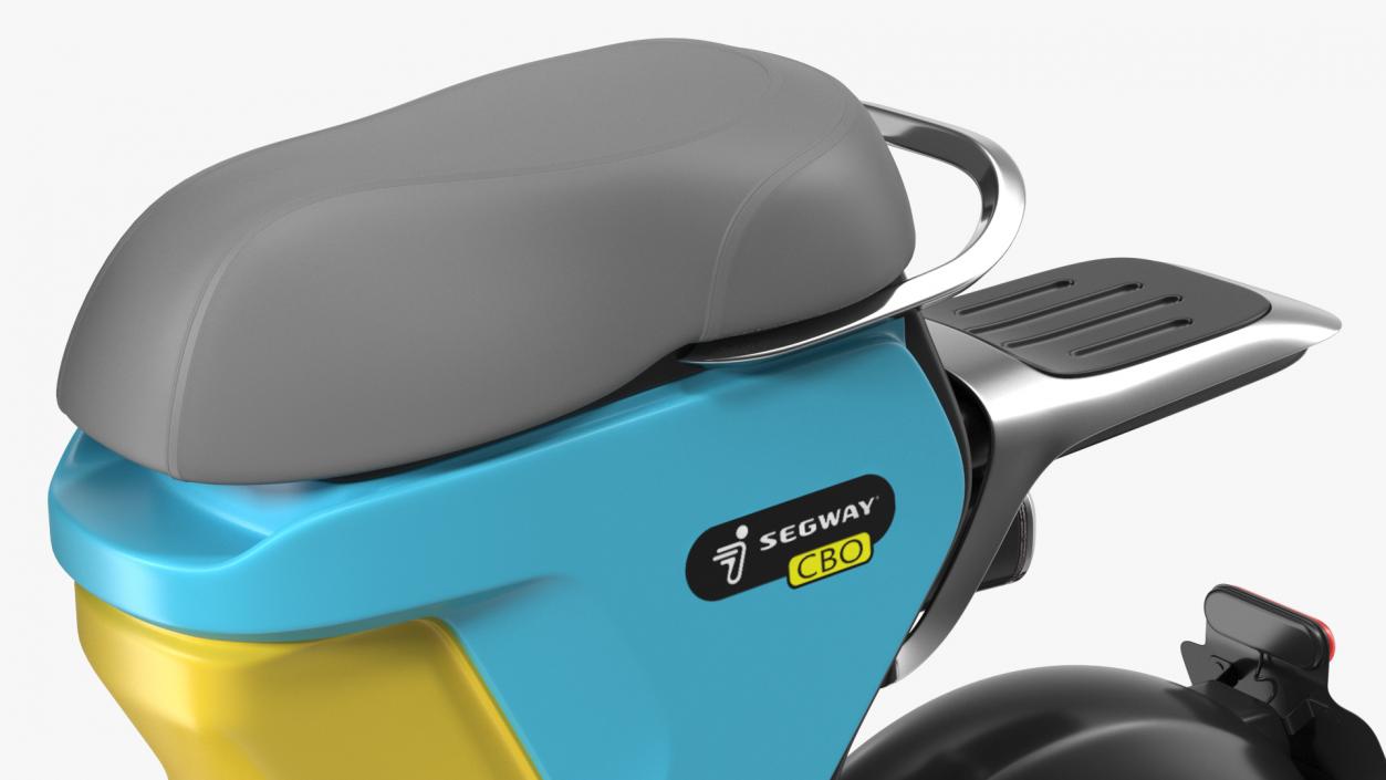 Segway eMoped C80 Blue Rigged 3D model