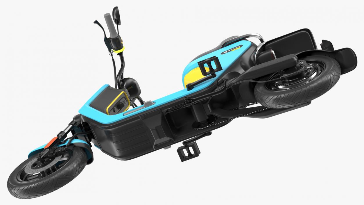 Segway eMoped C80 Blue Rigged 3D model