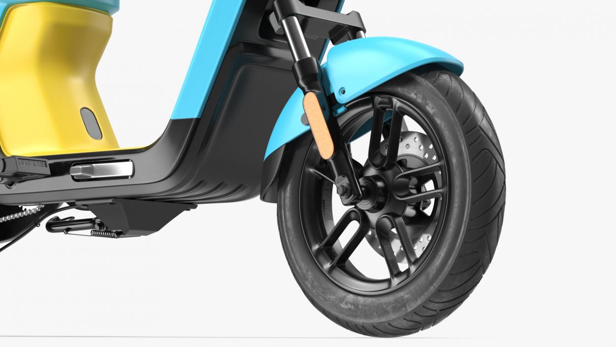 Segway eMoped C80 Blue Rigged 3D model