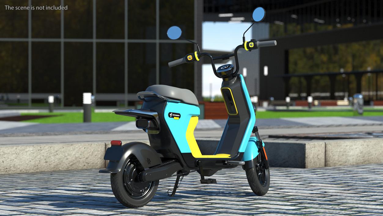 Segway eMoped C80 Blue Rigged 3D model