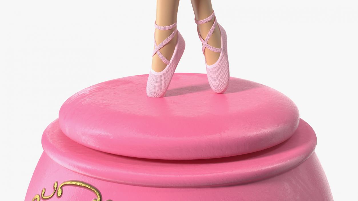 Ballerina Music Box Pink 3D model