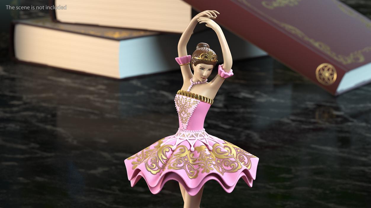 Ballerina Music Box Pink 3D model