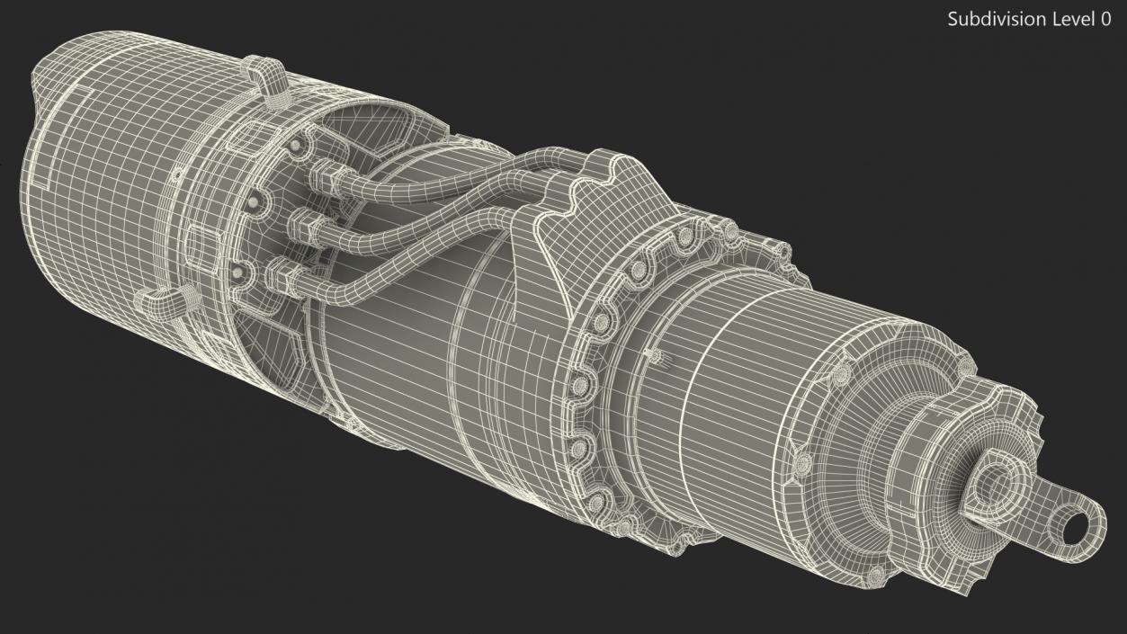 3D Tesla Electric Crate Motor