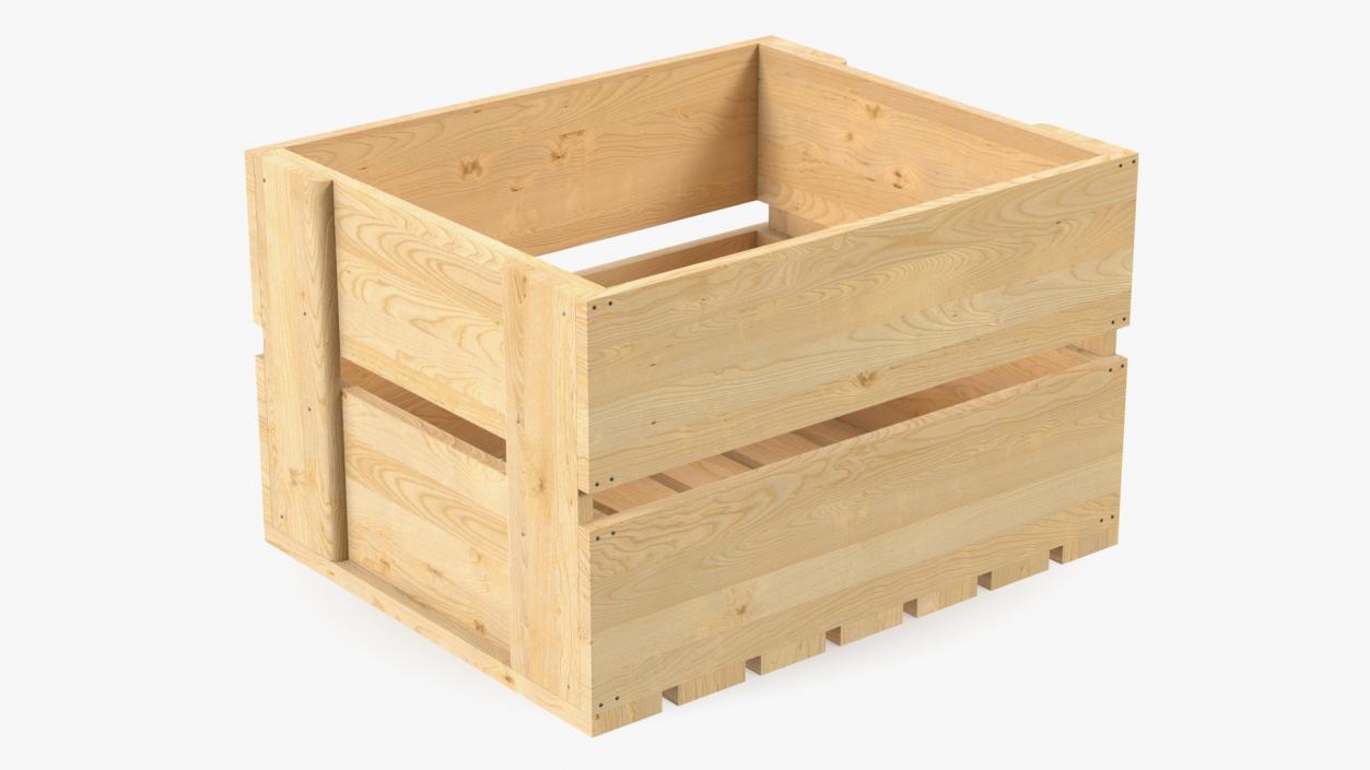 Wooden Fruit Boxes Collection 3D model