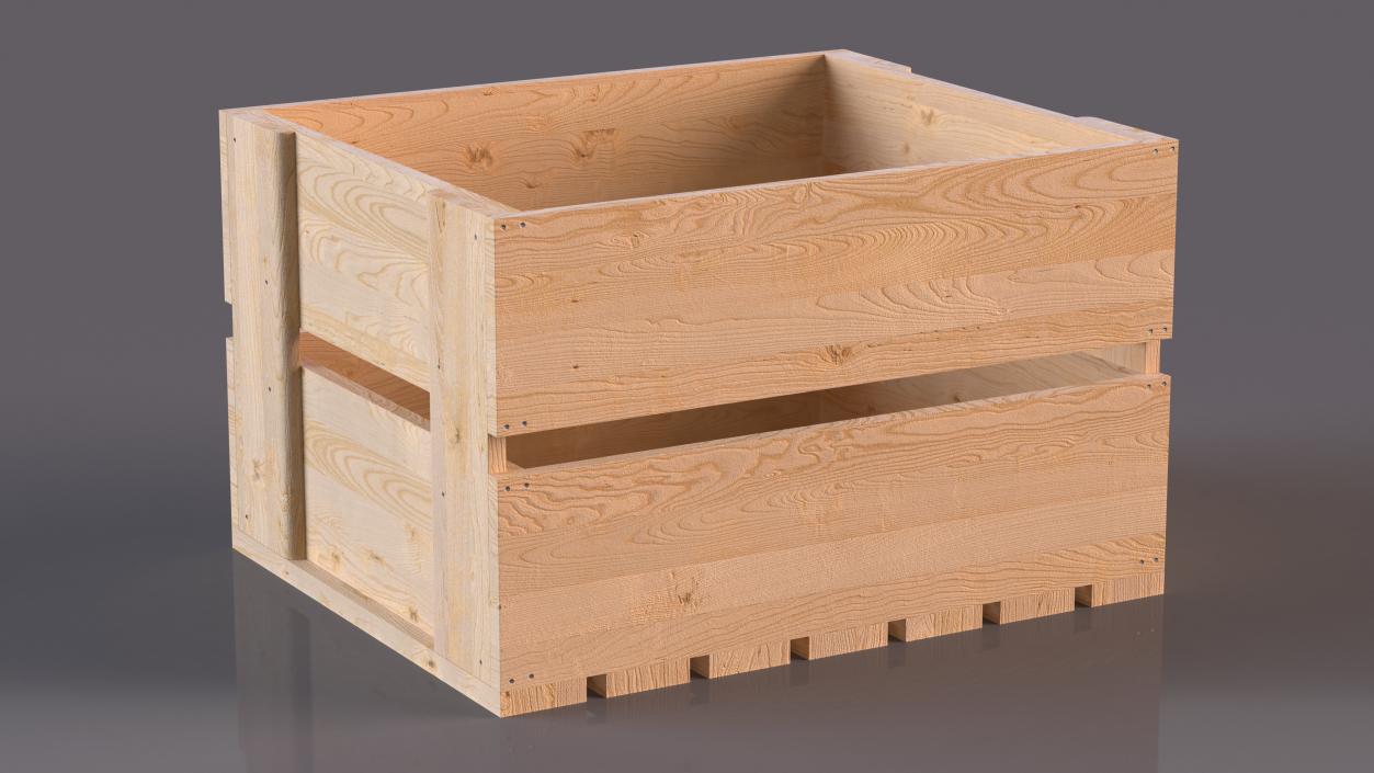 Wooden Fruit Boxes Collection 3D model