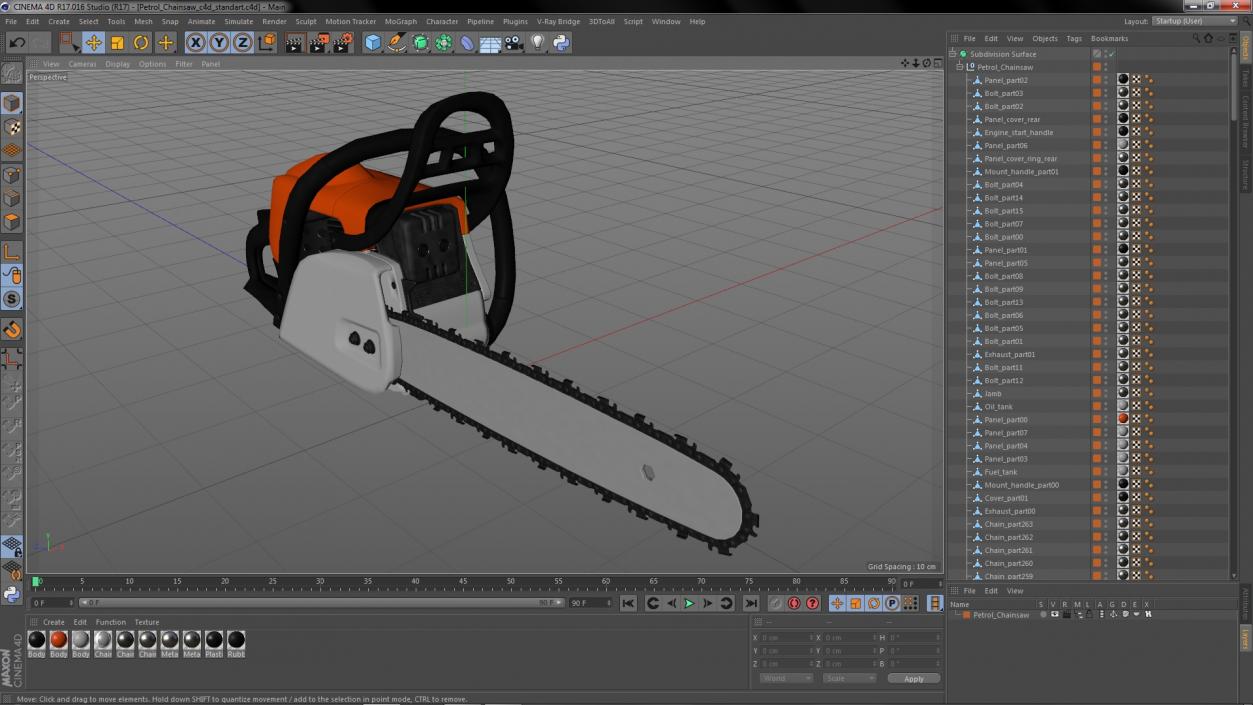 3D model Petrol Chainsaw