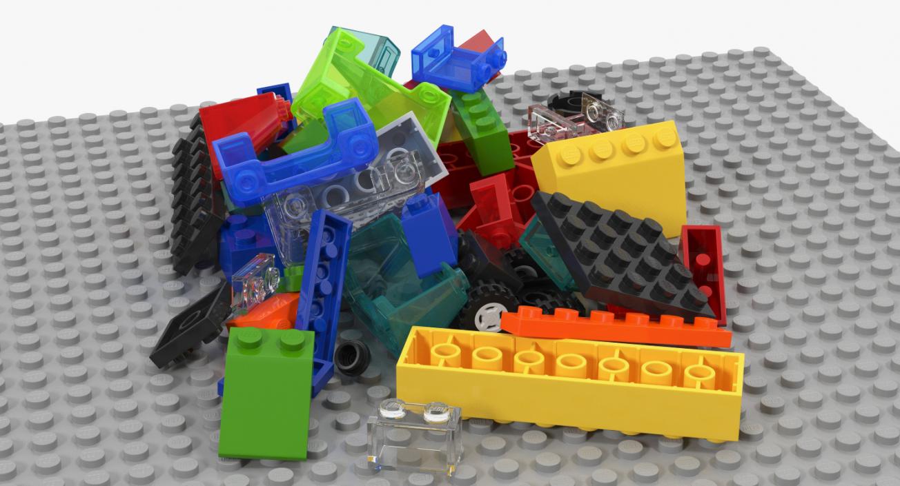 3D Random Lego Bricks model
