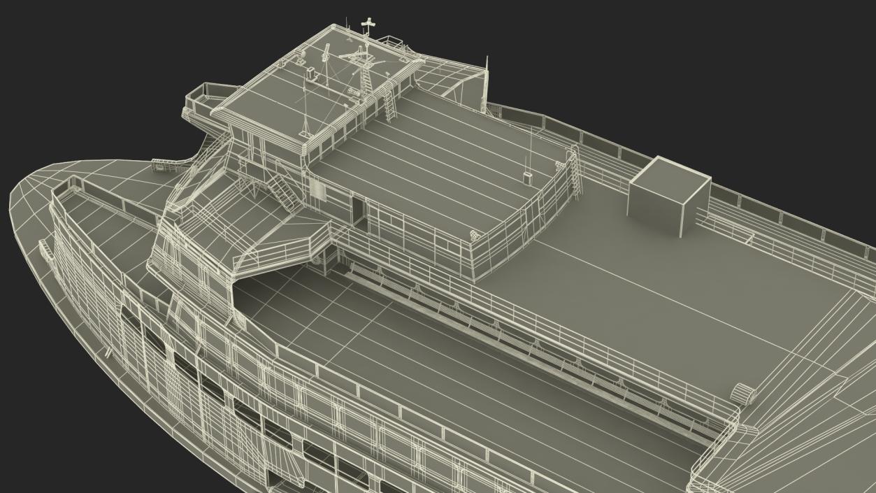 3D Large Ferry Ship