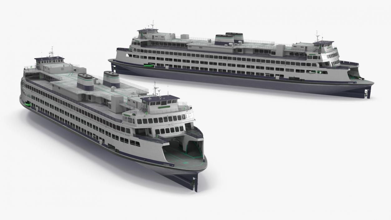 3D Large Ferry Ship