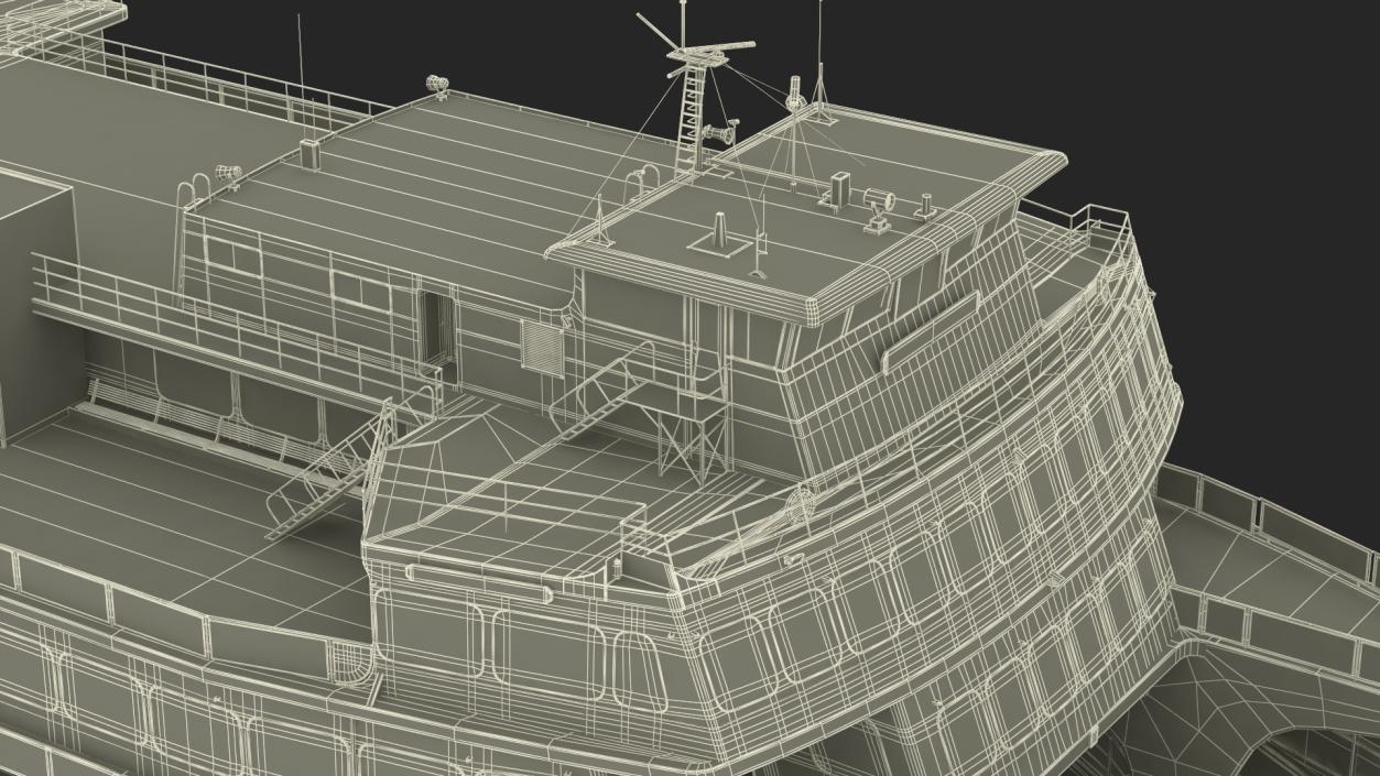 3D Large Ferry Ship