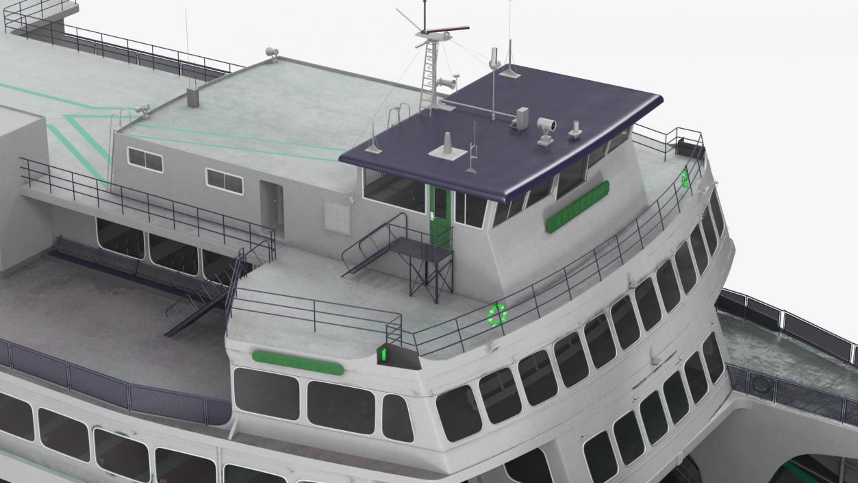 3D Large Ferry Ship