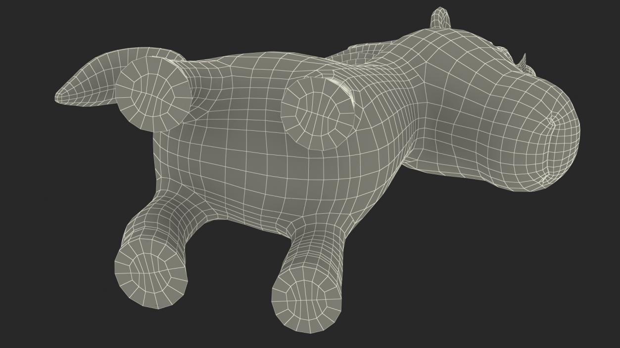 Brown Cartoon Horse 3D model