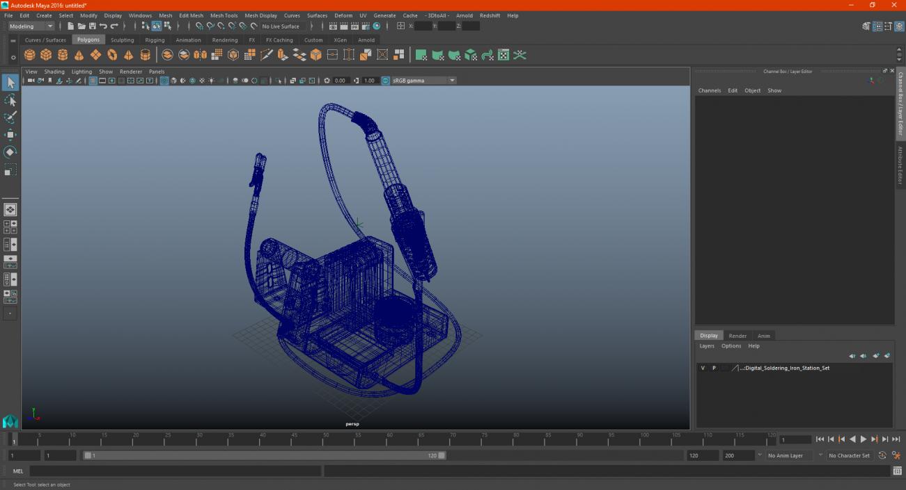 Digital Soldering Iron Station Set 3D model