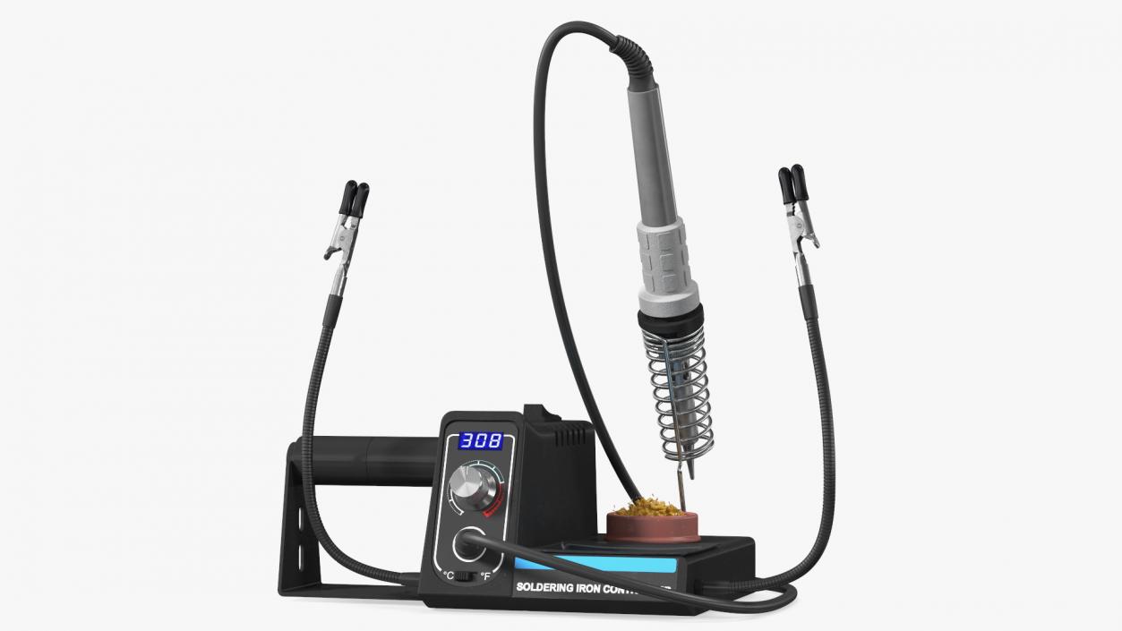 Digital Soldering Iron Station Set 3D model