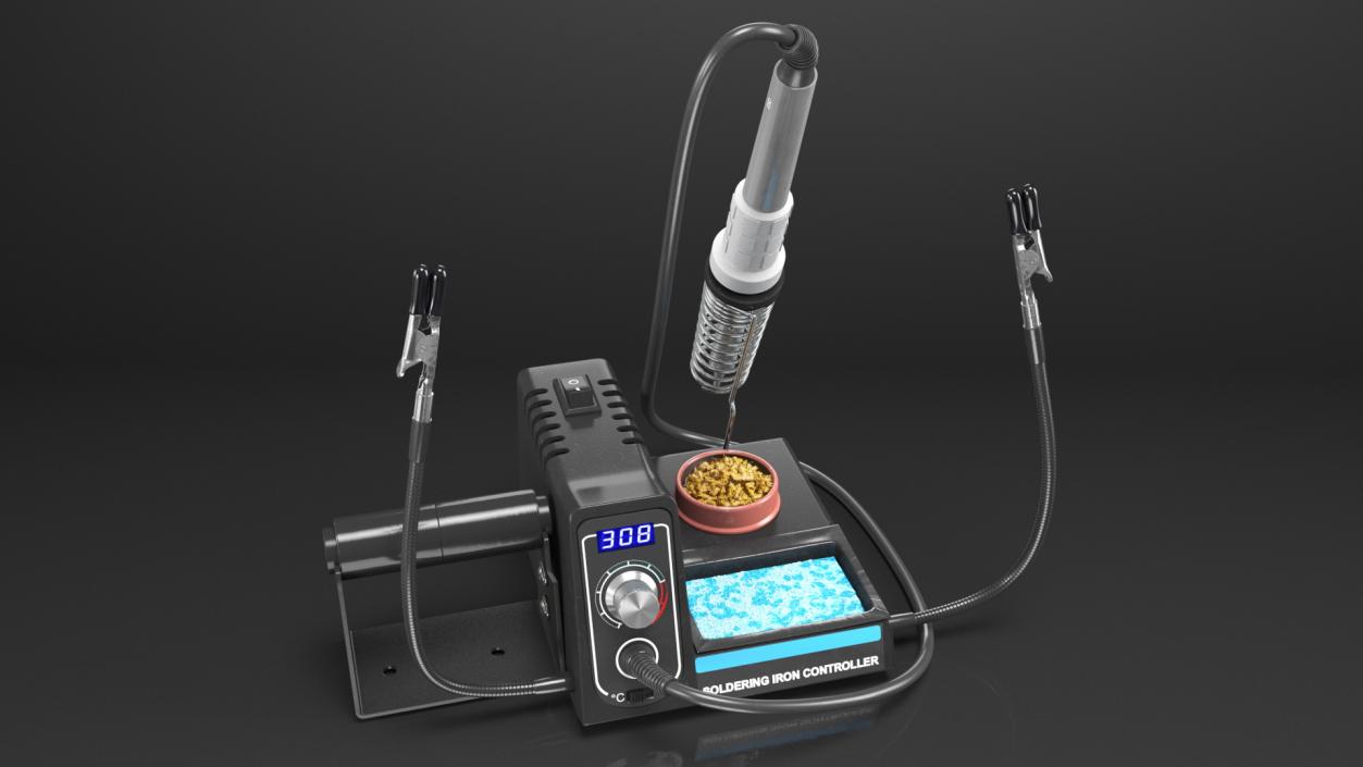 Digital Soldering Iron Station Set 3D model