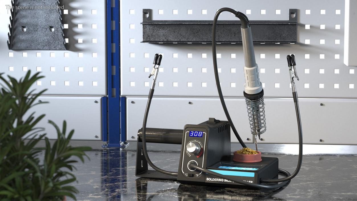 Digital Soldering Iron Station Set 3D model