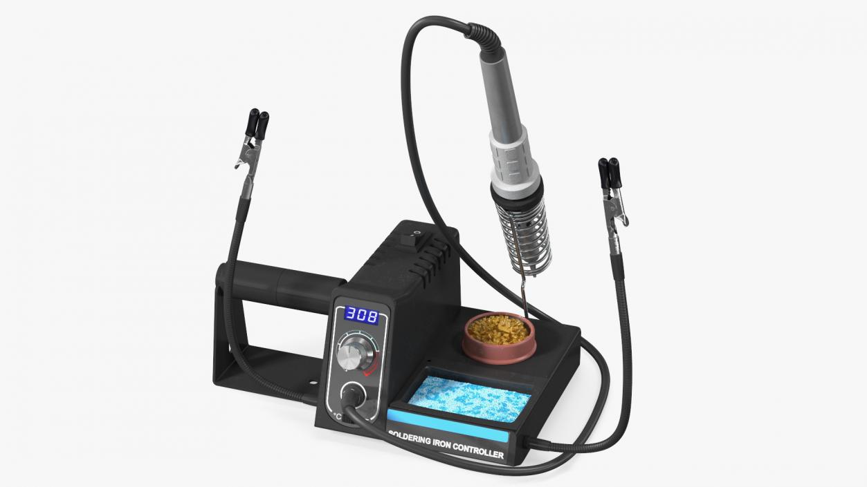 Digital Soldering Iron Station Set 3D model