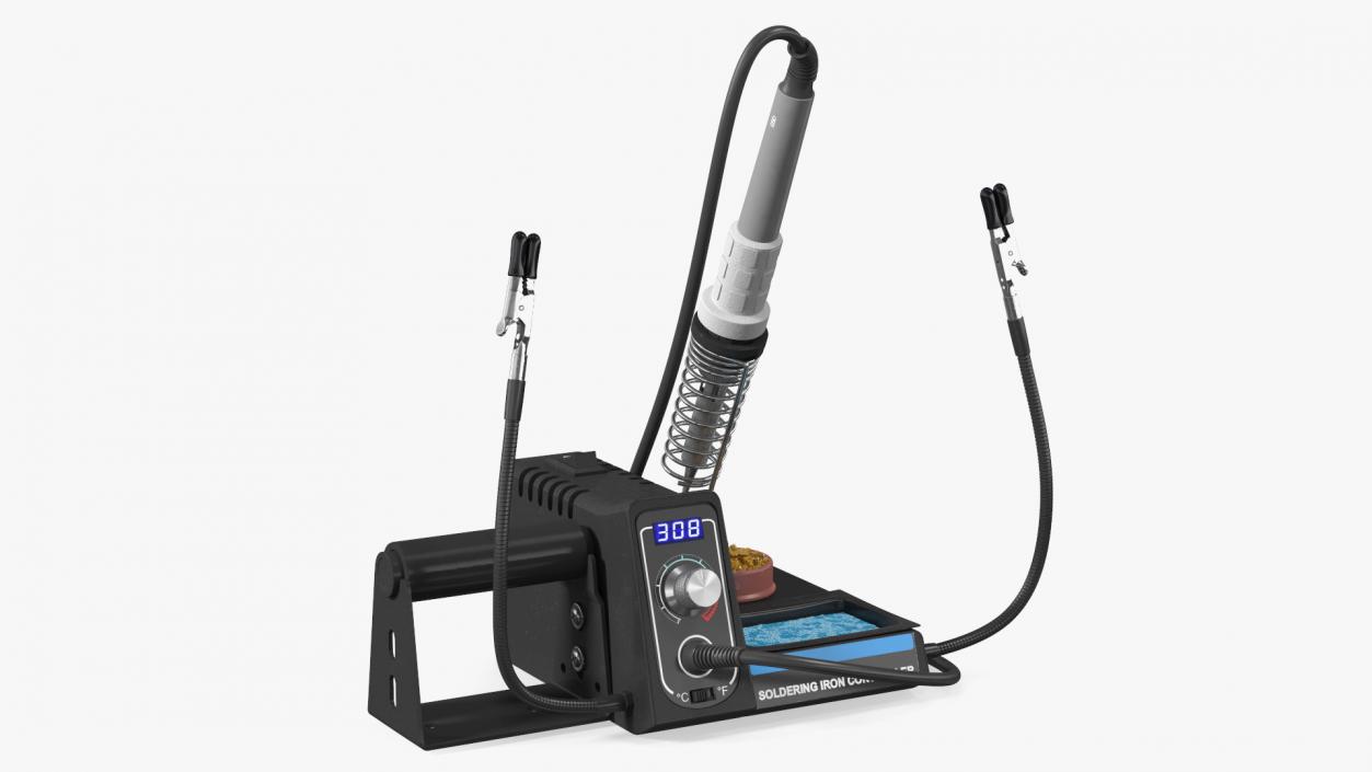 Digital Soldering Iron Station Set 3D model