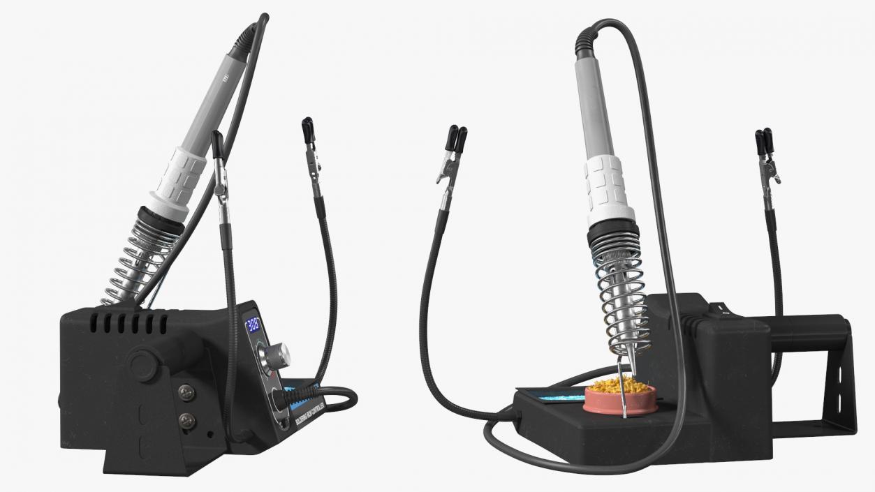 Digital Soldering Iron Station Set 3D model