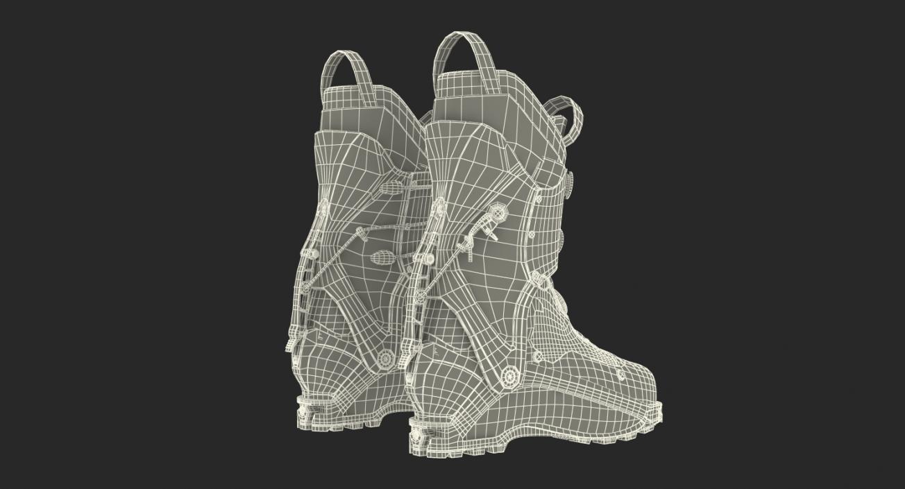 Ski Boots Blue 3D model