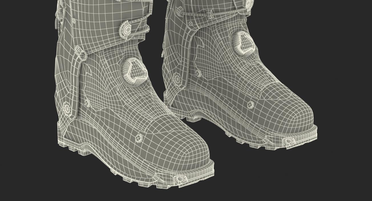 Ski Boots Blue 3D model