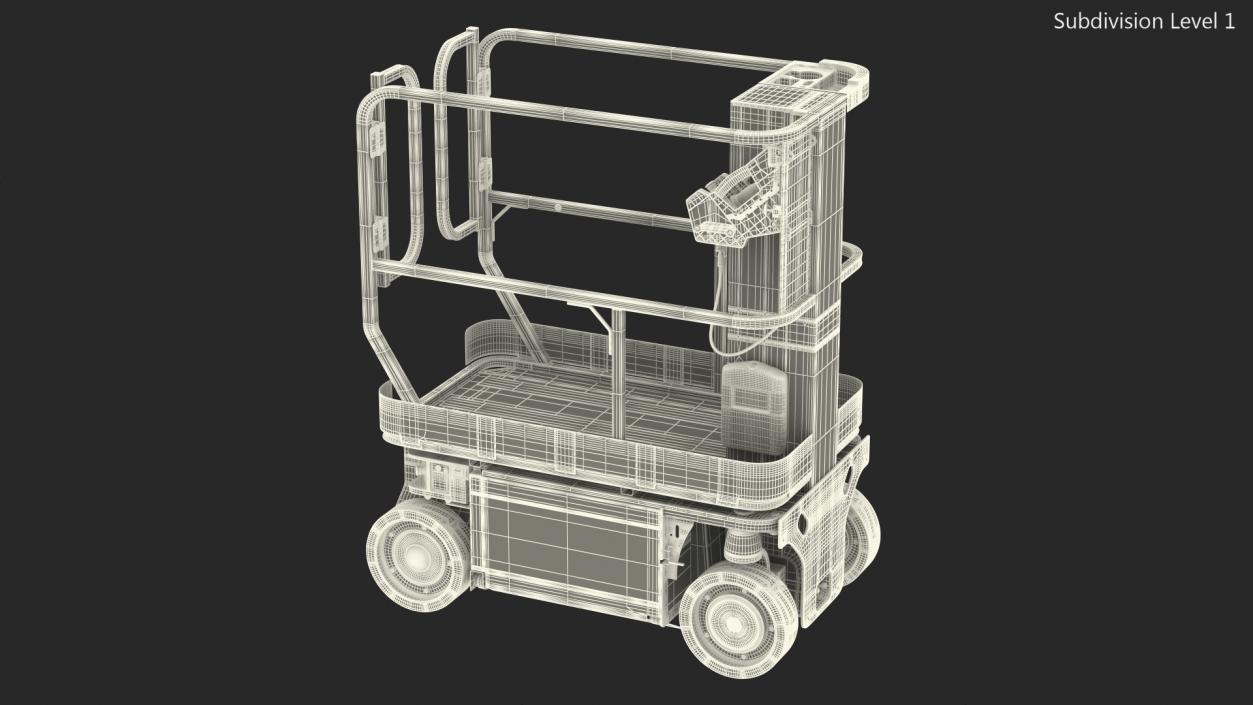 Vertical Mast Lift Folded New 3D model