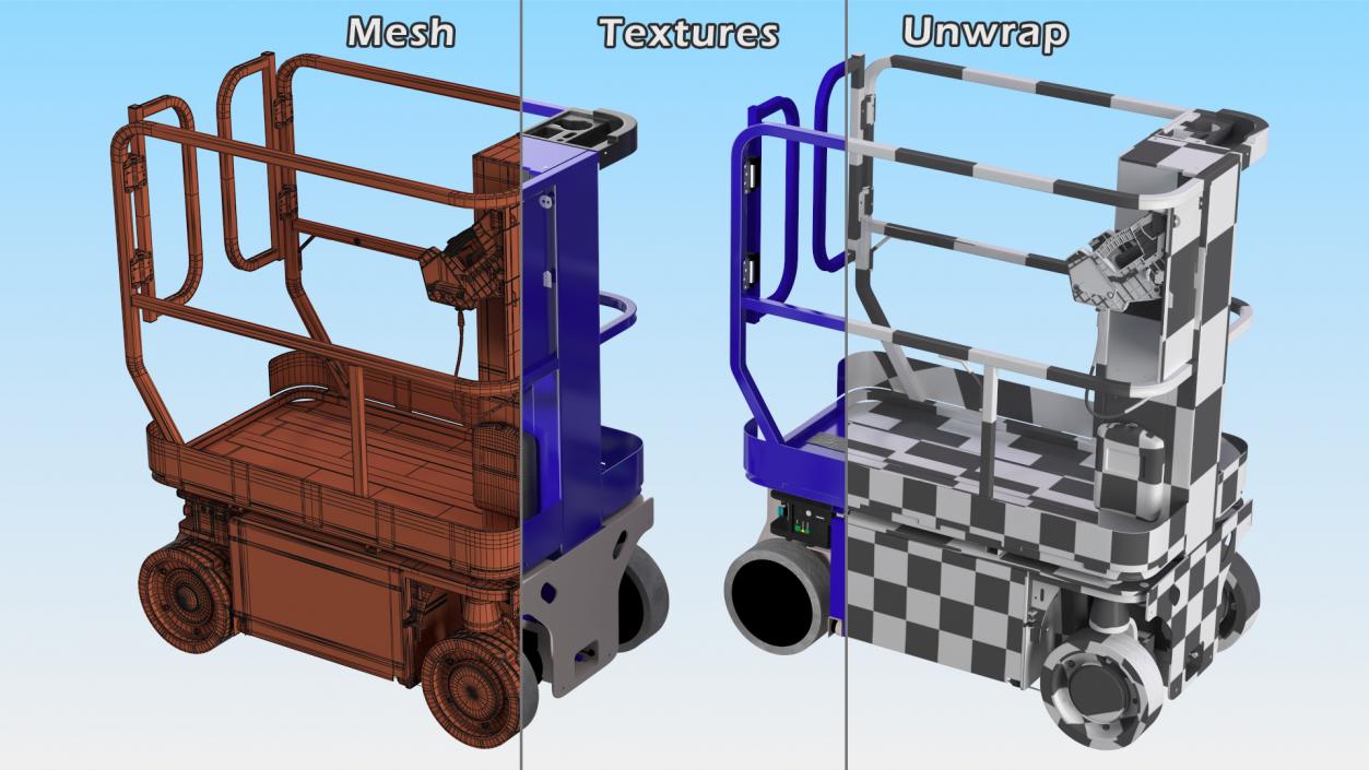 Vertical Mast Lift Folded New 3D model