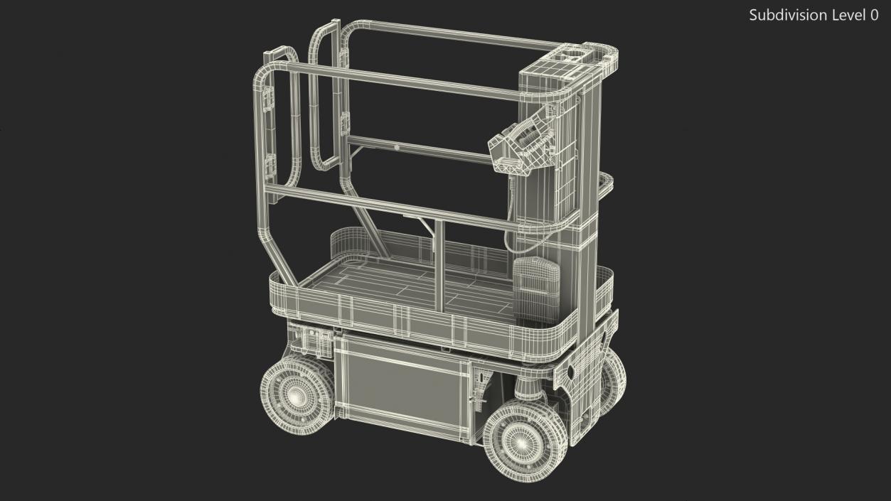 Vertical Mast Lift Folded New 3D model