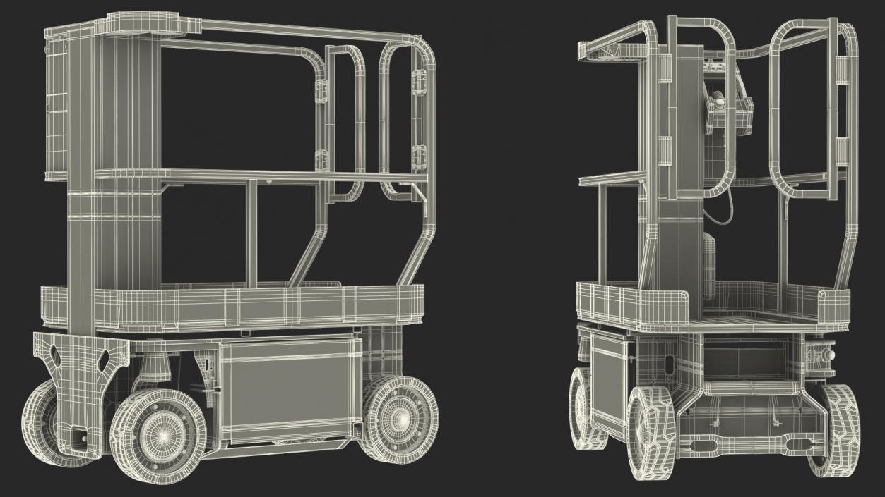 Vertical Mast Lift Folded New 3D model