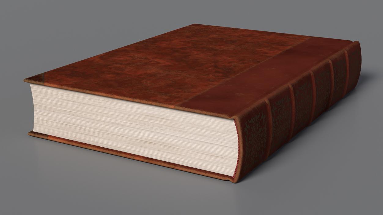 Hardcover Book Red English Text Rigged for Cinema 4D 3D