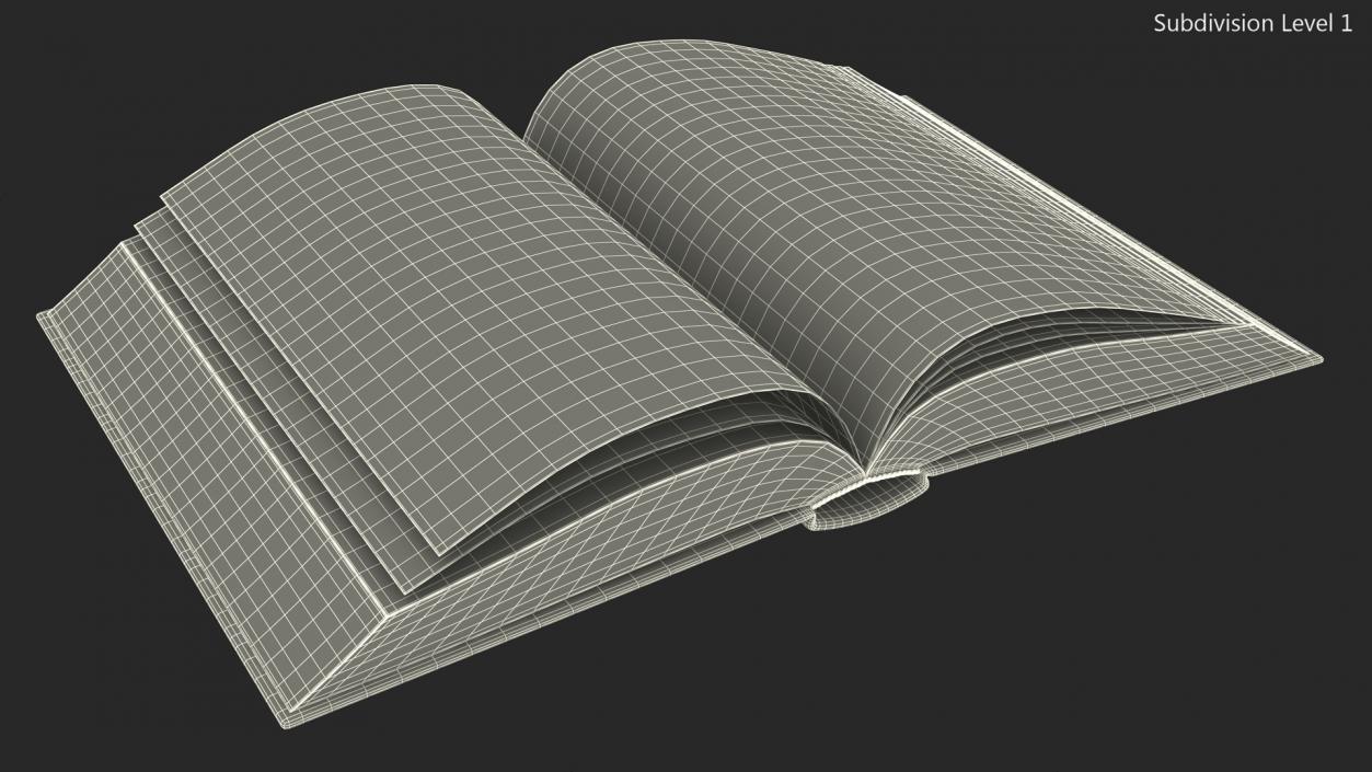 Hardcover Book Red English Text Rigged for Cinema 4D 3D