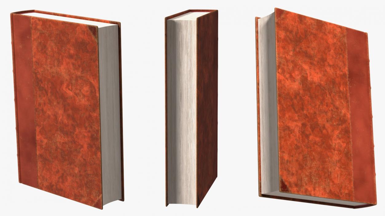 Hardcover Book Red English Text Rigged for Cinema 4D 3D