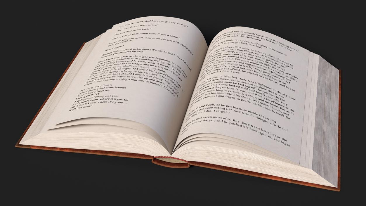 Hardcover Book Red English Text Rigged for Cinema 4D 3D