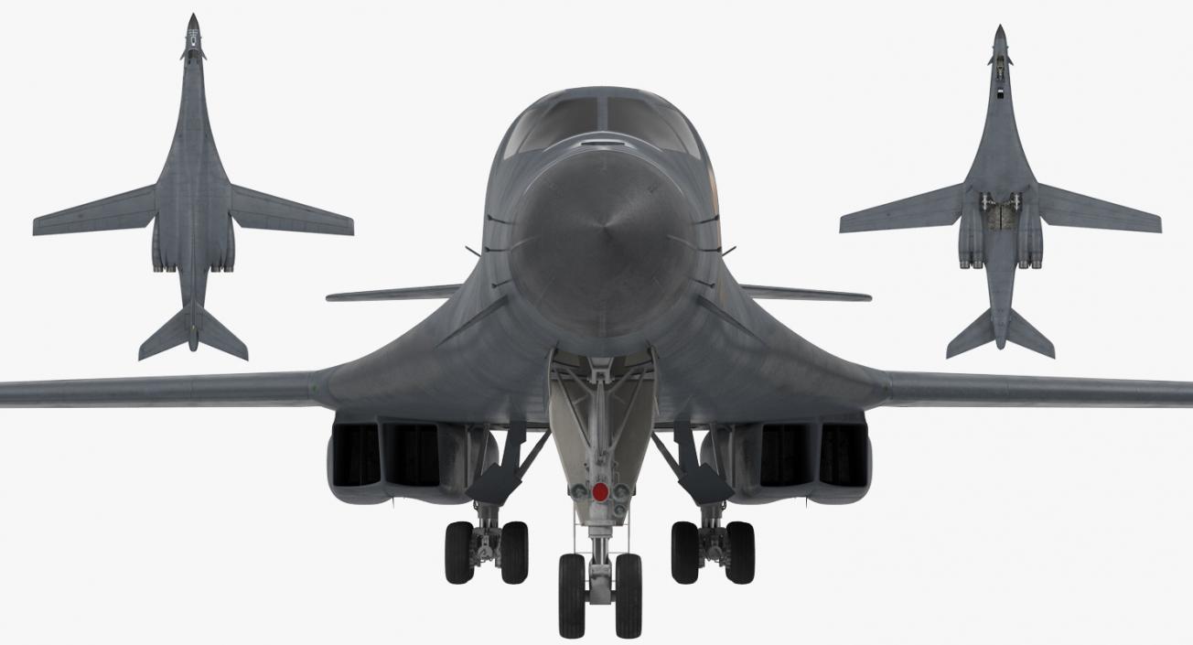 3D Strategic Bomber Rockwell B-1 Lancer Rigged model