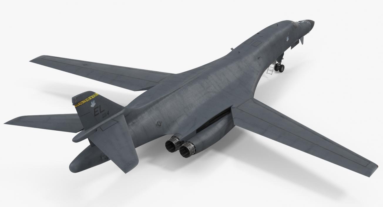 3D Strategic Bomber Rockwell B-1 Lancer Rigged model