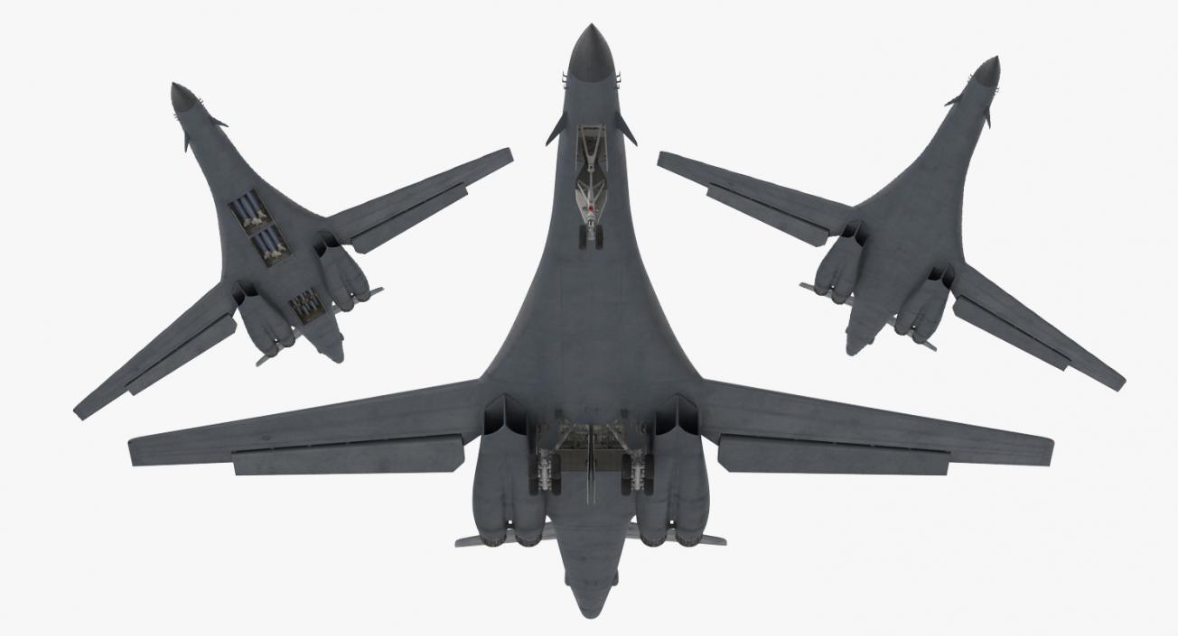 3D Strategic Bomber Rockwell B-1 Lancer Rigged model