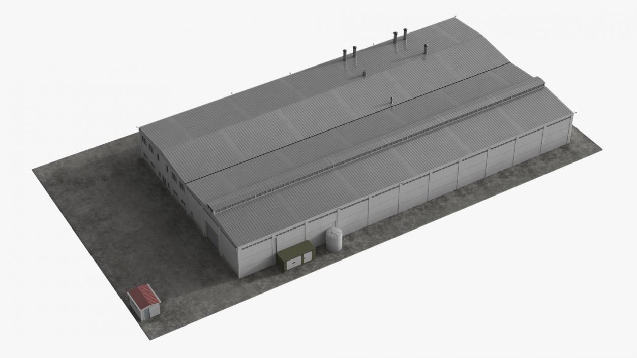 Large Factory Building 3D