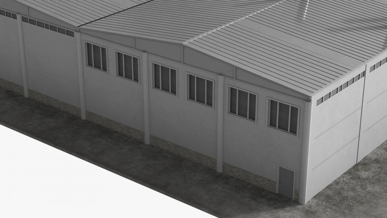 Large Factory Building 3D