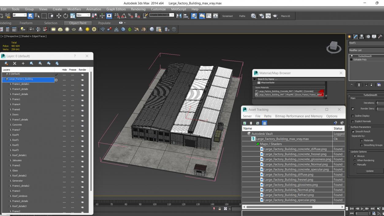 Large Factory Building 3D