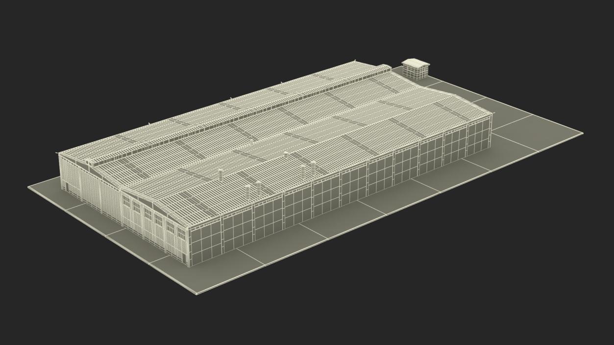 Large Factory Building 3D