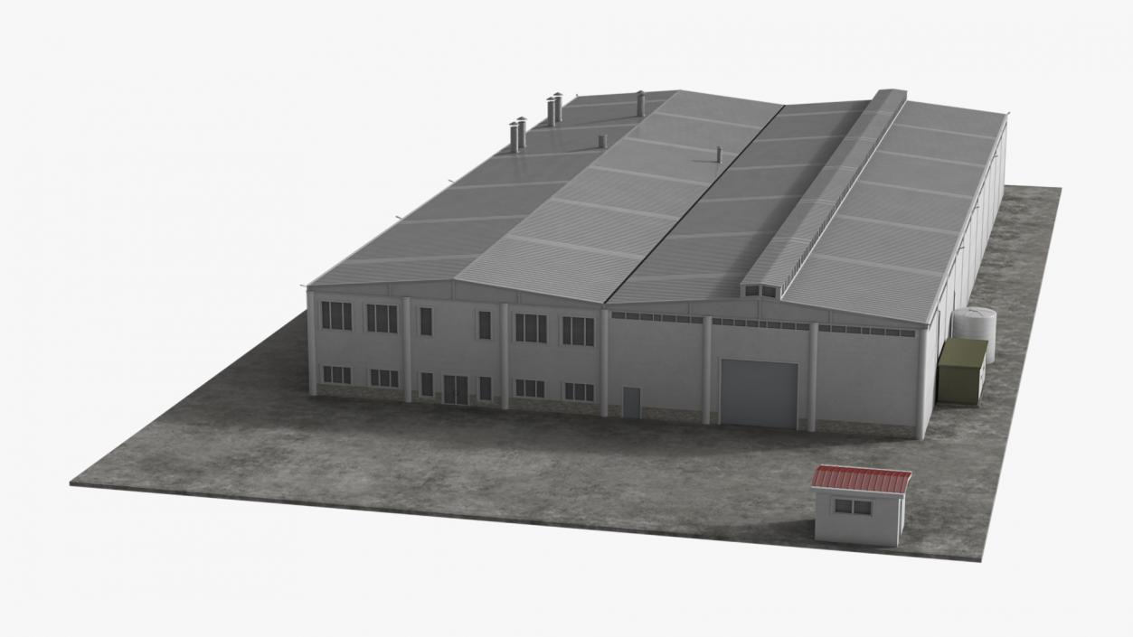 Large Factory Building 3D