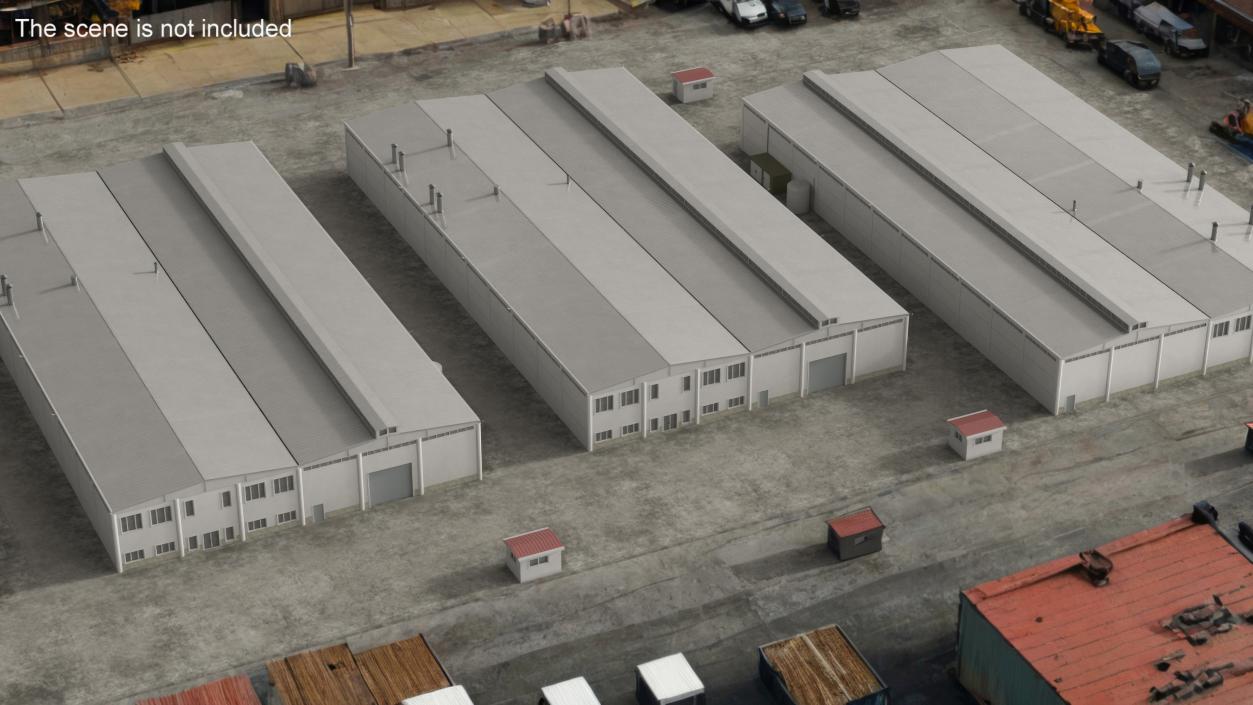 Large Factory Building 3D