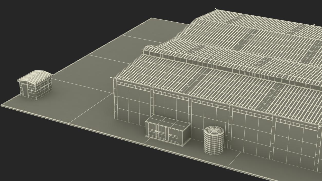 Large Factory Building 3D