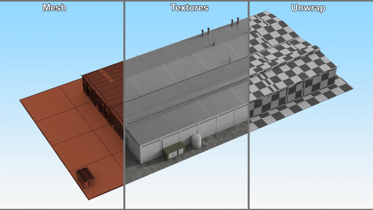 Large Factory Building 3D