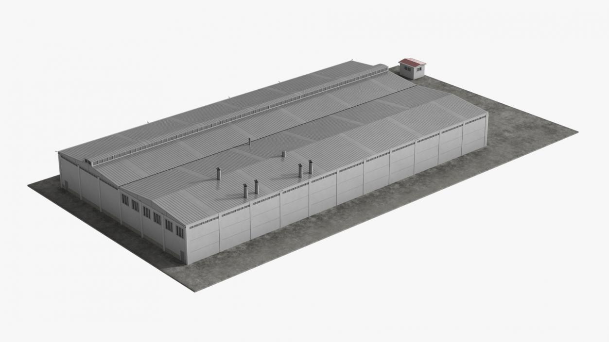 Large Factory Building 3D