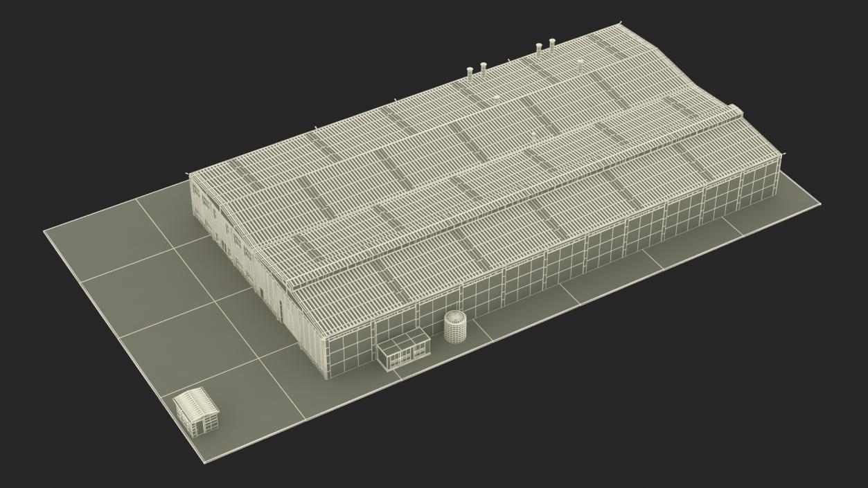 Large Factory Building 3D