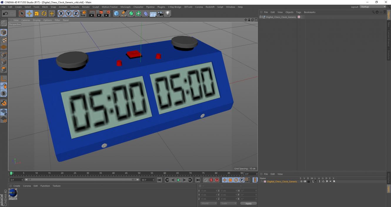 Digital Chess Clock Generic 3D