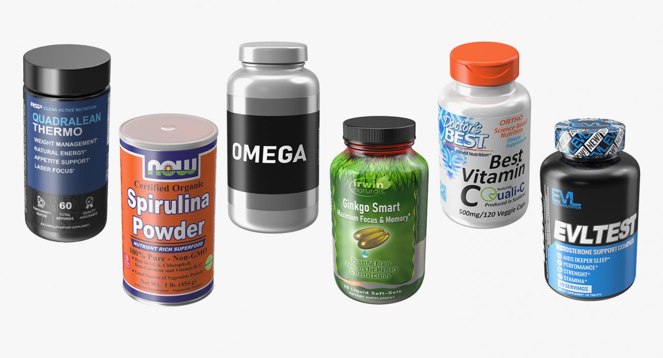 3D Nutritional Supplements Collection 4