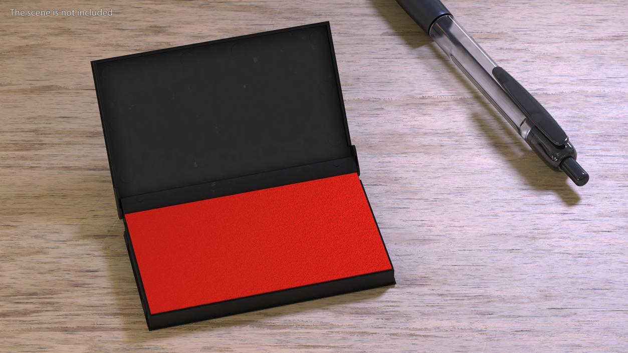 Stamp Ink Pad Red 3D